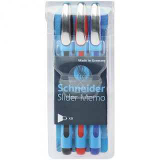 Pix SCHNEIDER Slider Memo XB, rubber grip, 3 culori/set - (N, R, A)_3