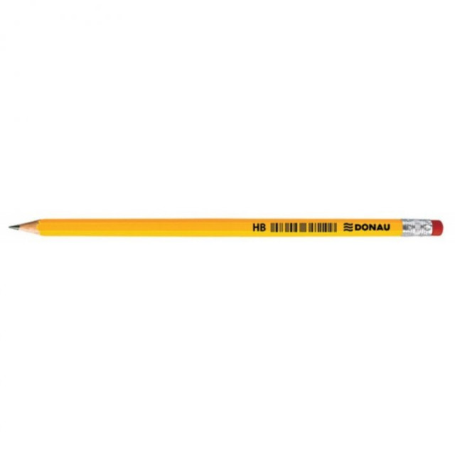 Creion HB cu guma, din lemn, DONAU