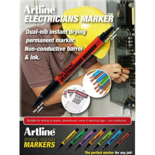  Marker ARTLINE, pentru electricieni, 2 capete, varfuri rotunde 0.4/1.0mm