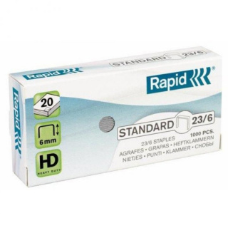 Capse Rapid Standard, 23/ 6, 2-20 coli, 1000 buc/cutie