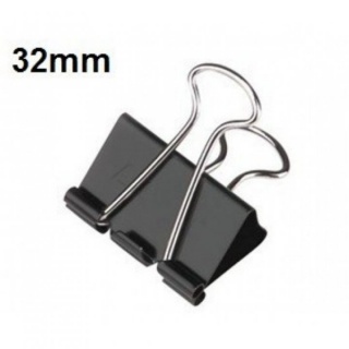Clip hartie 32mm, 12buc/cutie, Office Products - negru_0