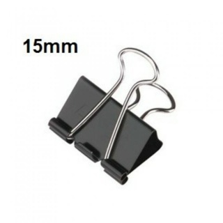 Clip hartie 15mm, 12buc/cutie, Office Products - negru_0