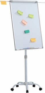 Flipchart magnetic, 100 x 70 cm, cu brate laterale, cu rotile, Office Products