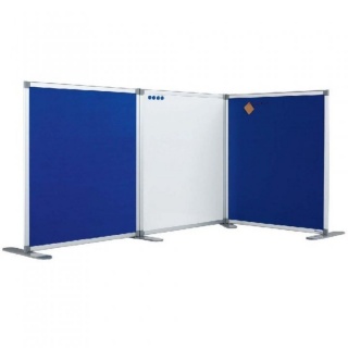 Perete despartitor cu panou textil albastru 180 x 120 cm, SMIT