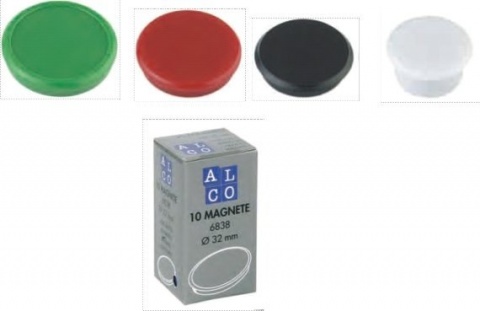 Magneti pentru table magnetice 13mm, 10/cutie, ALCO 