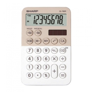 Calculator de birou, 8 digits, 120 x 76 x 23 mm, dual power, SHARP