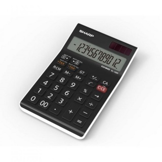 Calculator de birou, 12 digits, 155 x 97 x 12 mm, dual power, SHARP 
