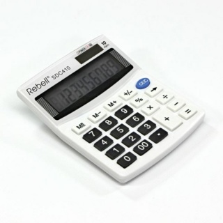 Calculator de birou, 10 digits, 125 x 100 x 27 mm, Rebell