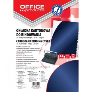 Coperta carton lucios 250g/mp, A4, 100/top, Office Products - bleumarin