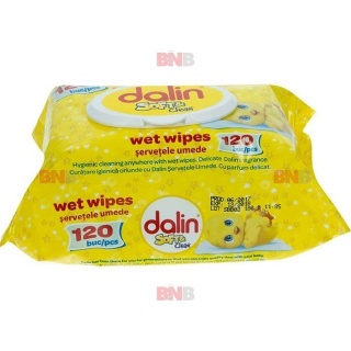 Servetele umede cu capac,Dalin sof&clean, 120/pachet_1
