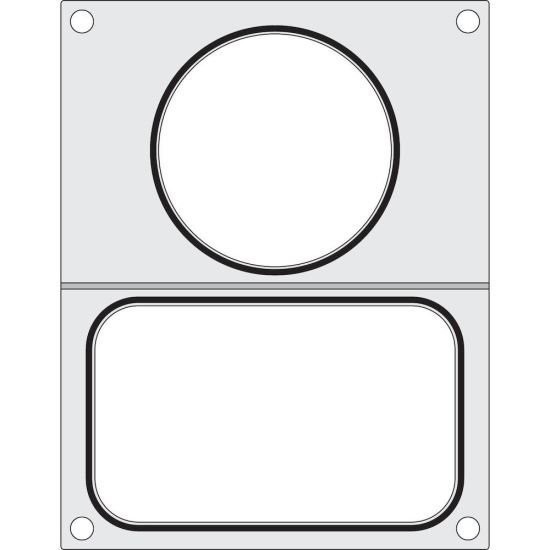Matrita sigilare pentru un recipient cu un compartiment 178x113 mm + pentru un recipient de supa ø115 mm