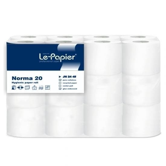 Hartie igienica Norma 20, LePapier, 2 straturi, alba