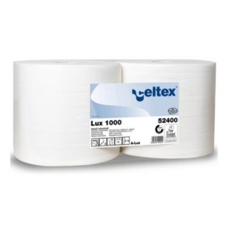 Rola hartie industriala Celtex Lux 1000, 2 straturi, alba
