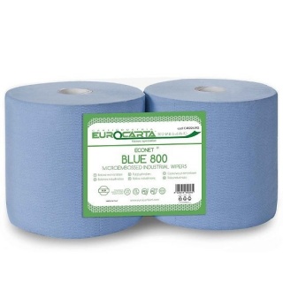 Rola hartie industriala reciclata, Eurocarta Blue 800, 200 m, 2 straturi