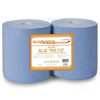 Rola hartie industriala maxi, Eurocarta Blue Tris C37, 204 m, 3 straturi